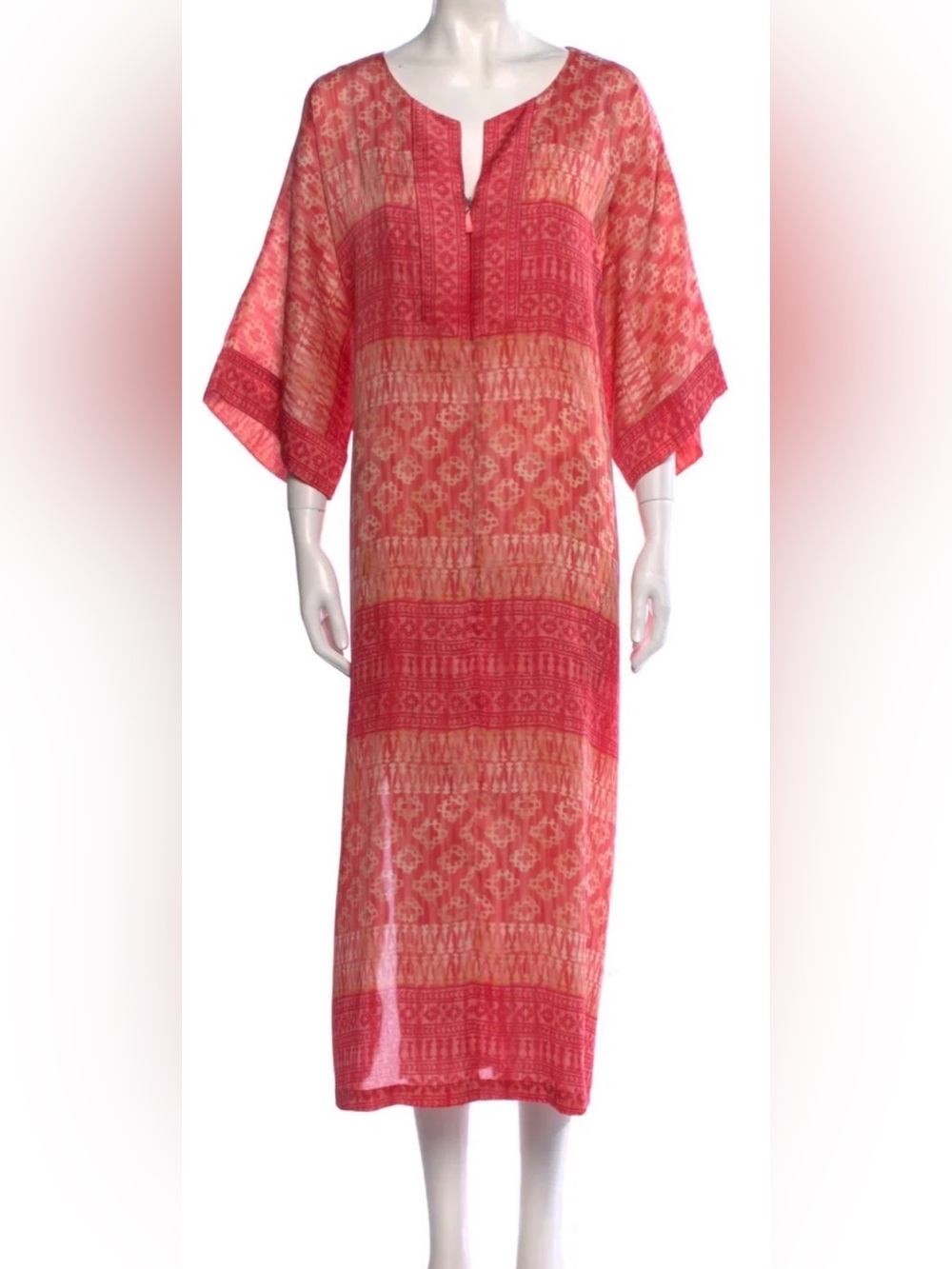 Oscar de la Renta Printed Long Dress
Orange | Size: M